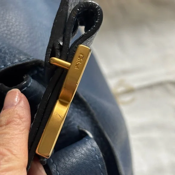 Chloe’ Marcie Leather Medium Saddle Bag with Chloe’ Dust Bag - Picture 14 of 16